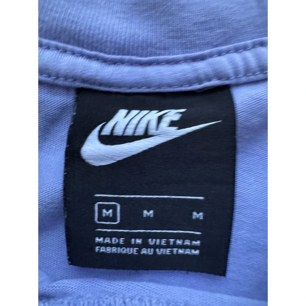 Nike Swoosh Crop Graphic T-shirt Purple Lavender Cotton Tee Women's Medium